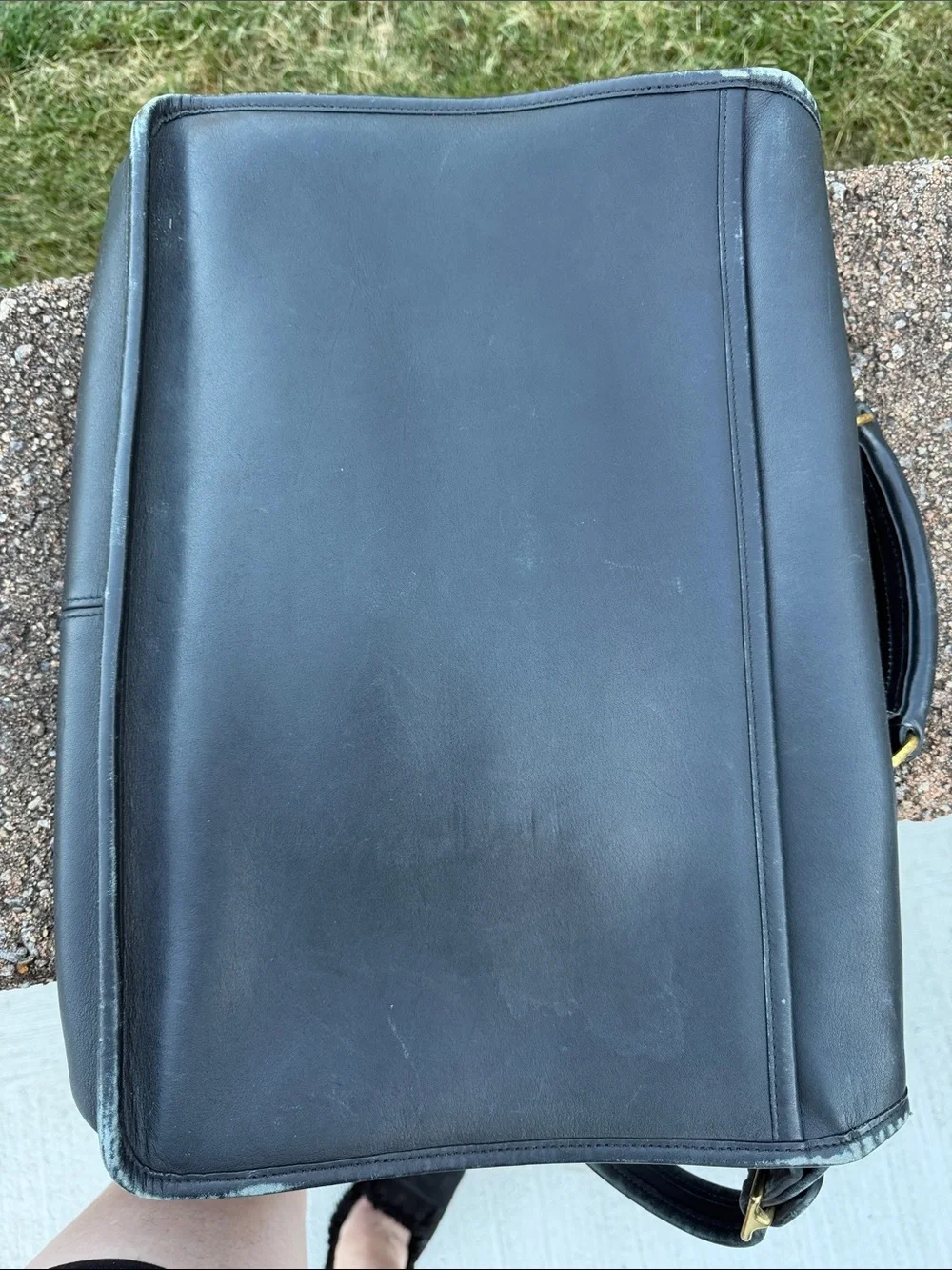 Coach Black Leather metropolitan briefcase with Gold-Tone Hardware
